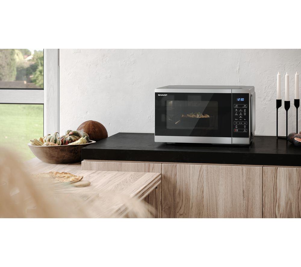 SHARP YC-MS252AU-S Solo Microwave - Silver image number 2 of 6