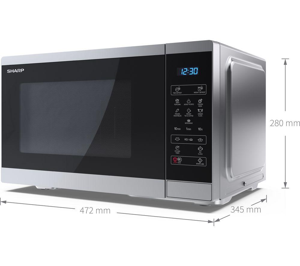 SHARP YC-MS252AU-S Solo Microwave - Silver image number 3 of 6