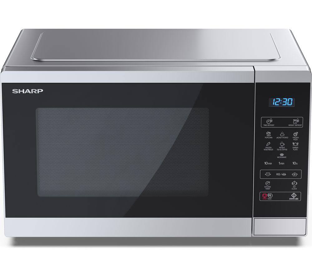 SHARP YC-MS252AU-S Solo Microwave - Silver image number 4 of 6