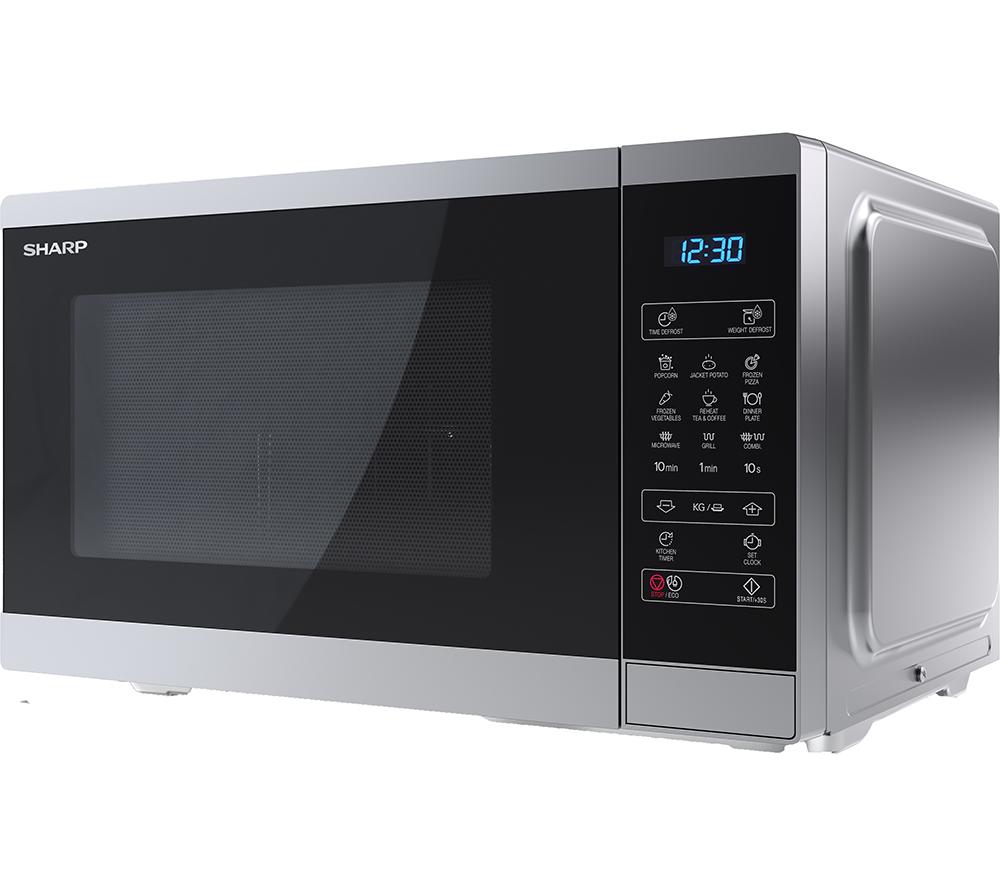 SHARP YC-MG51U-S Microwave with Grill - Silver, Silver/Grey