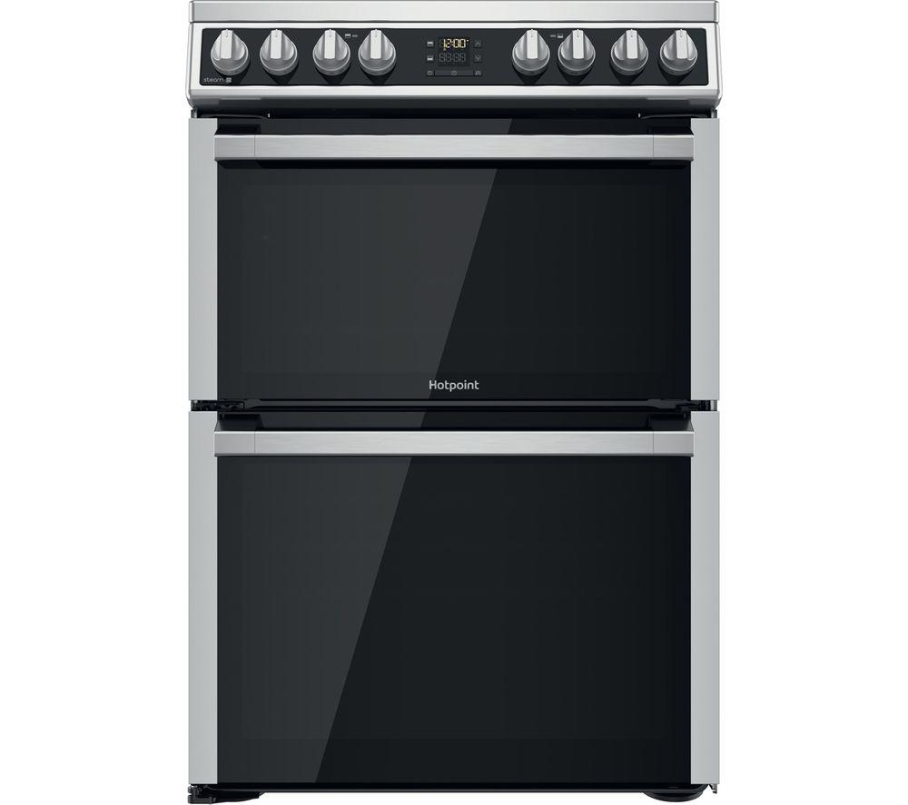 HOTPOINT Multiflow HDM67V8D2CX 60 cm Electric Ceramic Cooker - Stainless Steel, Stainless Steel