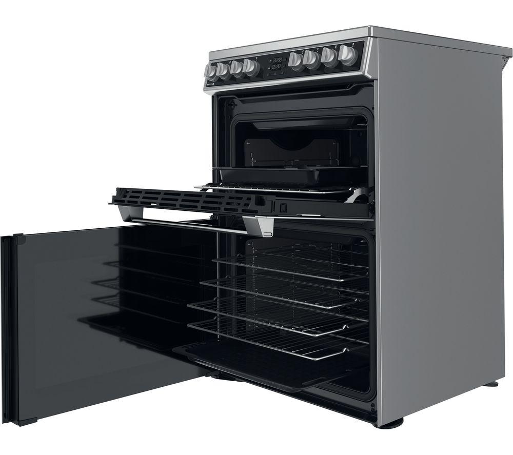 HOTPOINT Multiflow HDM67V8D2CX 60 cm Electric Ceramic Cooker - Stainless Steel image number 4 of 13