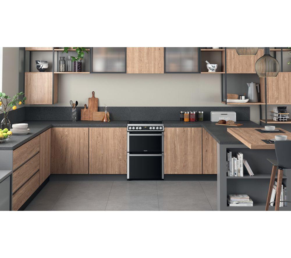 HOTPOINT Multiflow HDM67V8D2CX 60 cm Electric Ceramic Cooker - Stainless Steel image number 7 of 13
