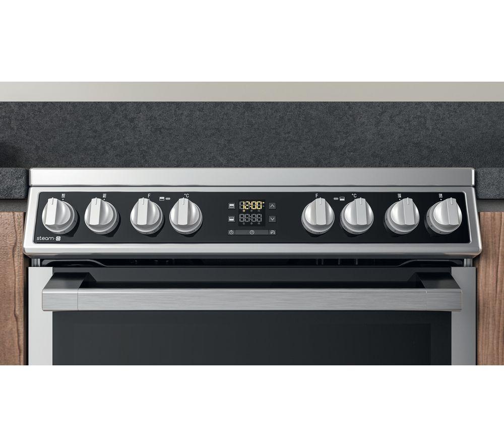 HOTPOINT Multiflow HDM67V8D2CX 60 cm Electric Ceramic Cooker - Stainless Steel image number 9 of 13