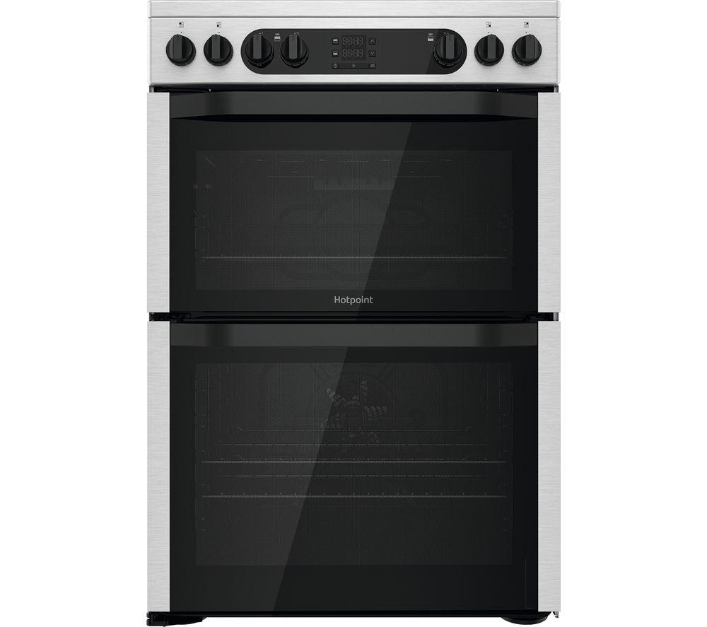 HOTPOINT Multiflow HDM67V9DCX/UK 60 cm Electric Ceramic Cooker - Stainless Steel, Stainless Steel