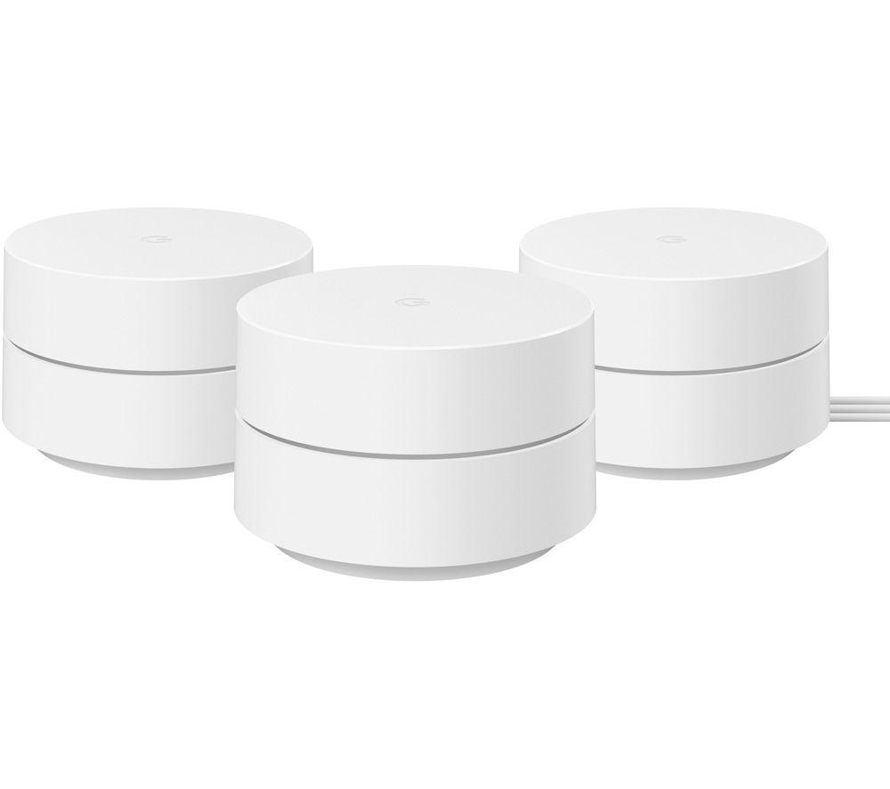 Image of GOOGLE WiFi Mesh Whole Home System - Triple Pack, White