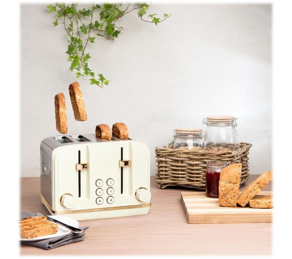 HADEN Salcombe 198785 4-Slice Toaster - Cream & Copper image number 3 of 6