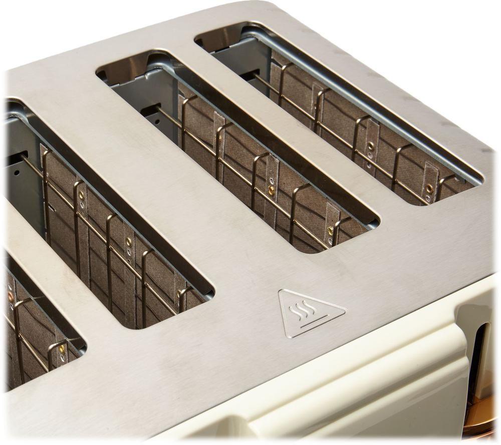HADEN Salcombe 198785 4-Slice Toaster - Cream & Copper image number 5 of 6