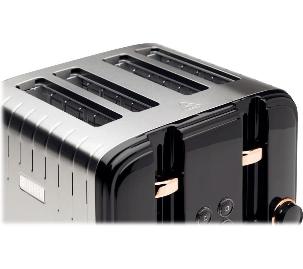 HADEN Salcombe 191168 4-Slice Toaster - Black & Copper image number 6 of 8