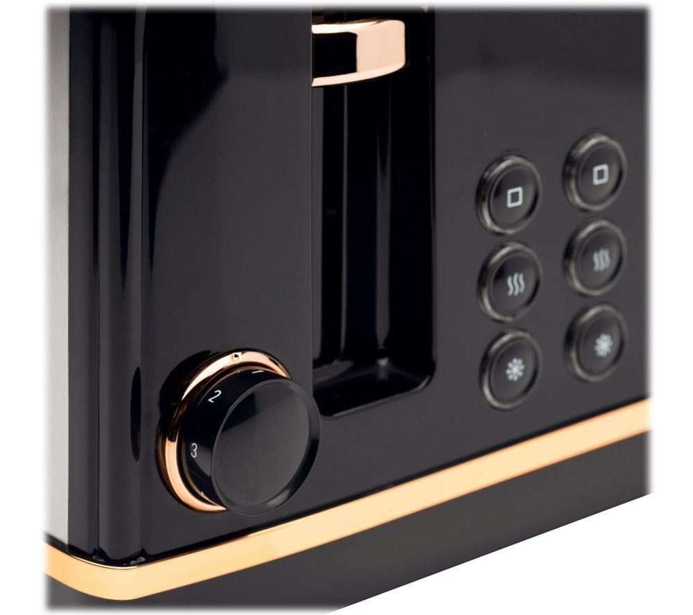 HADEN Salcombe 191168 4-Slice Toaster - Black & Copper image number 7 of 8
