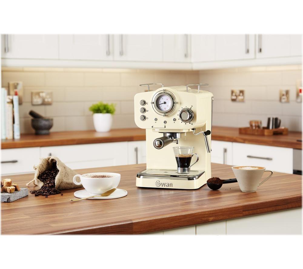 Buy SWAN Retro Pump Espresso SK22110CN Coffee Machine Cream Currys