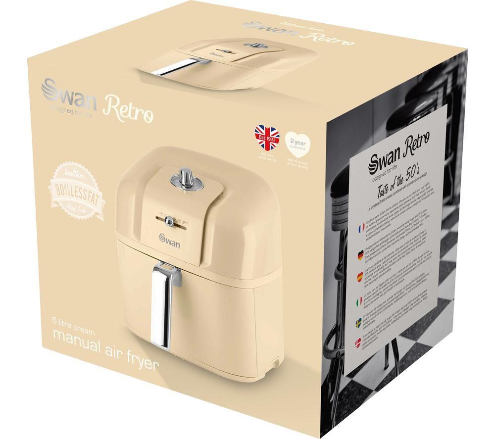 SWAN Retro SD10510CN Air Fryer - Cream