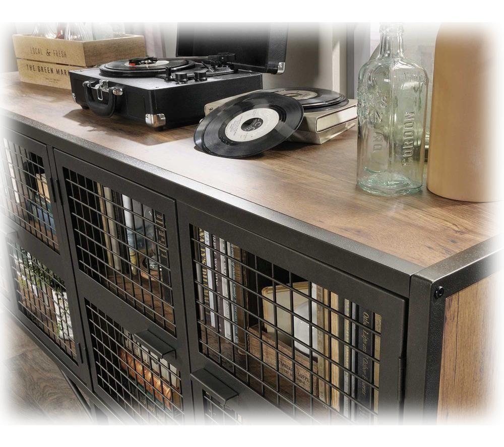 TEKNIK Boulevard Cafe 1780 mm TV Stand for up to 70" TVs - Vintage Oak & Black image number 4 of 11