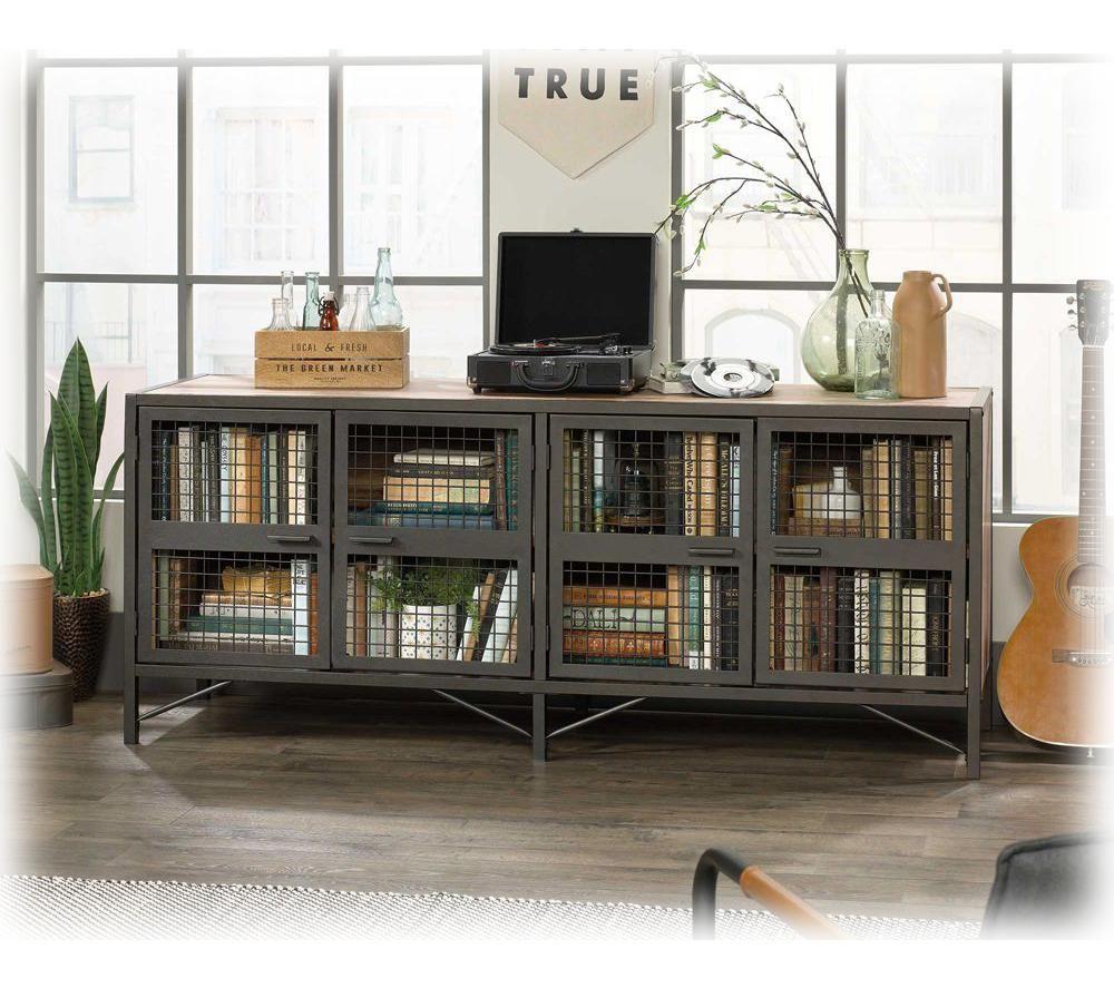 TEKNIK Boulevard Cafe 1780 mm TV Stand for up to 70" TVs - Vintage Oak & Black image number 9 of 11