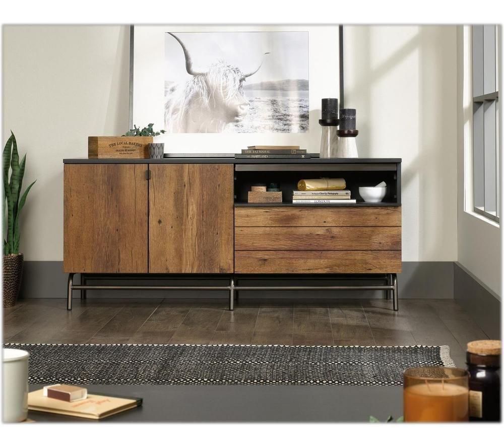 TEKNIK Boulevard Cafe 1525 mm TV Stand for up to 60"- Vintage Oak & Black image number 15 of 15