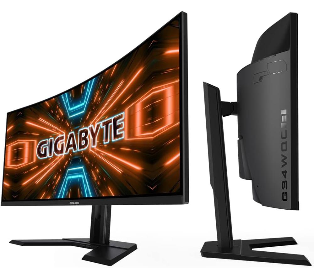GIGABYTE G34WQC A Wide Quad HD 34" Curved VA Gaming Monitor - Black image number 7 of 7