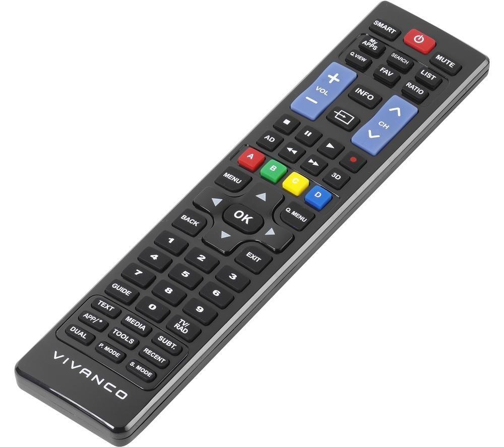 Vivanco RR 220 IR Wireless TV Remote Control Press the Buttons Remote Control (TV, IR Wireless, Press the Buttons, Black)
