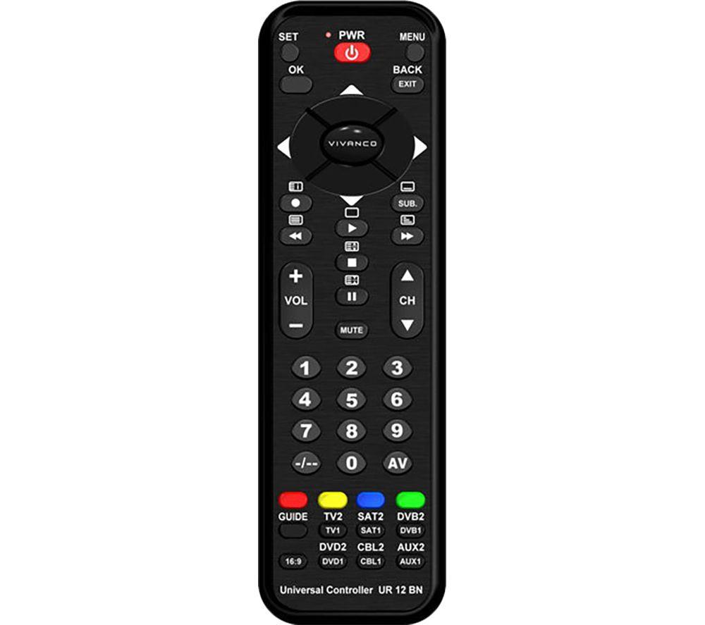 VIVANCO 34875 Universal Remote Control - Black, Black