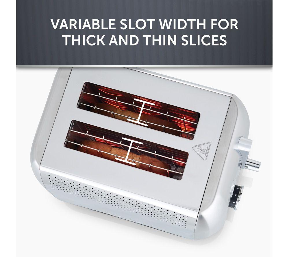 Buy BREVILLE Edge VTT981 2Slice Toaster Brushed Stainless Steel Currys