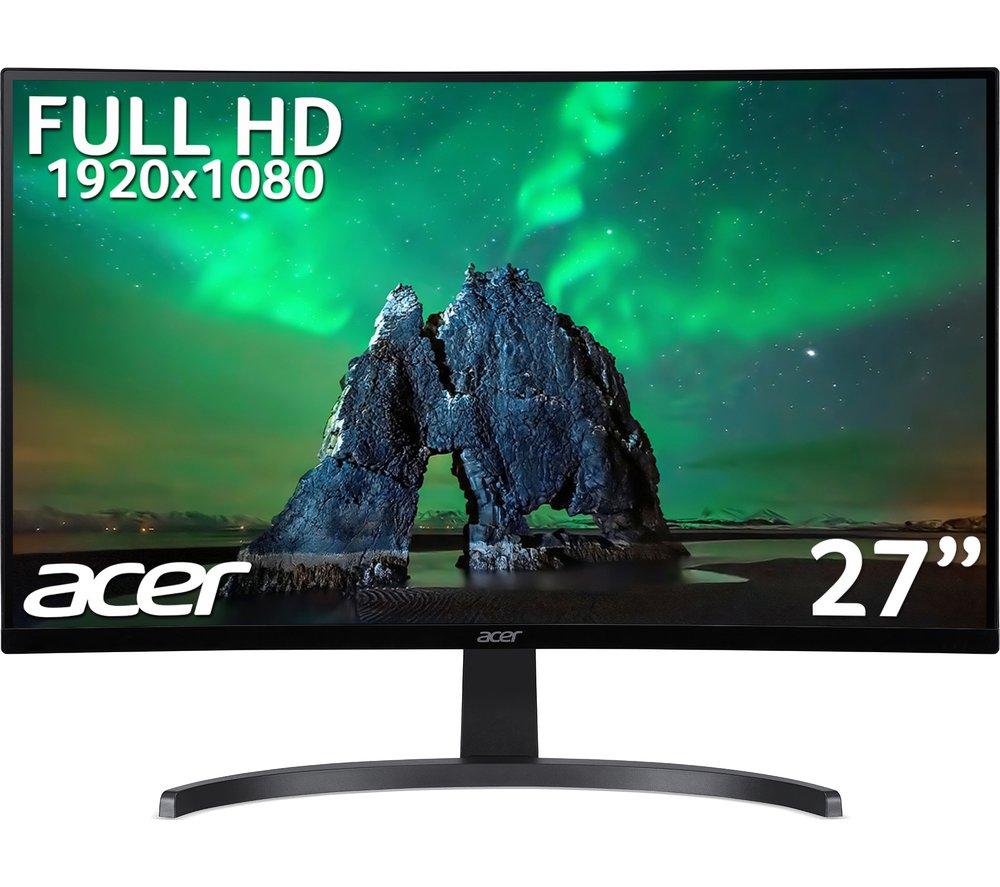 Image of ACER ED273Bbmiix Full HD 27" Curved LED Monitor - Black, Black