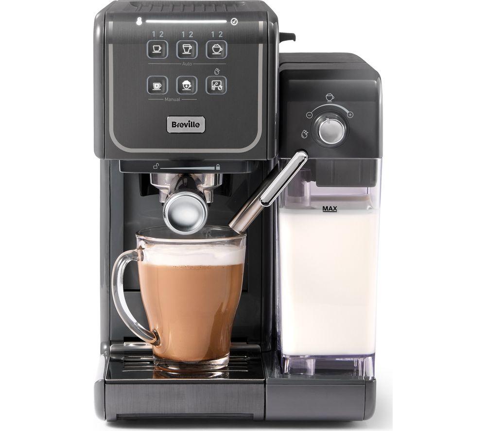 EspressoWorks Espresso Machine Latte & Cappuccino Maker- 10 PC All-in-One Espresso Maker with Milk Steamer (Incl: Coffee Bean Grinder 2 Cappuccino