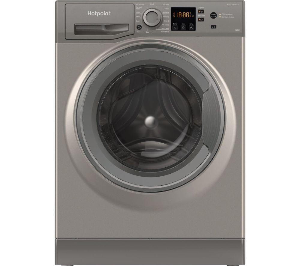 Image of HOTPOINT NSWM 1043C GG UK N 10 kg 1400 Spin Washing Machine - Graphite