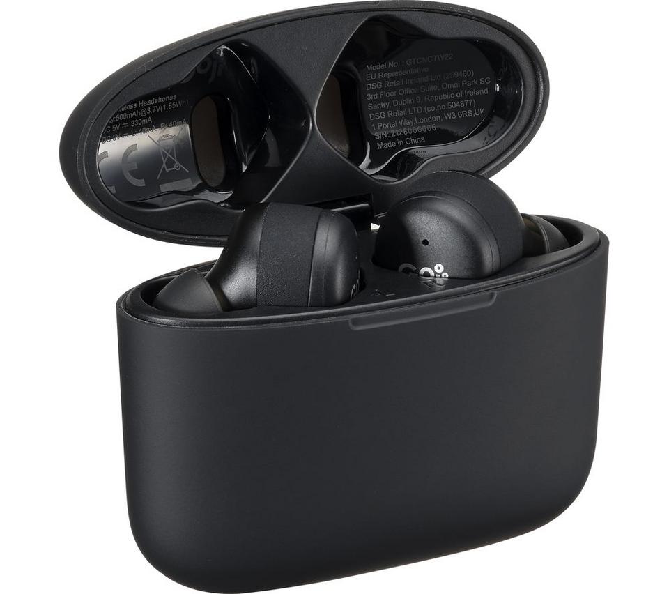 GOJI GTCNCTW22 Wireless Bluetooth Noise-Cancelling Earbuds - Black