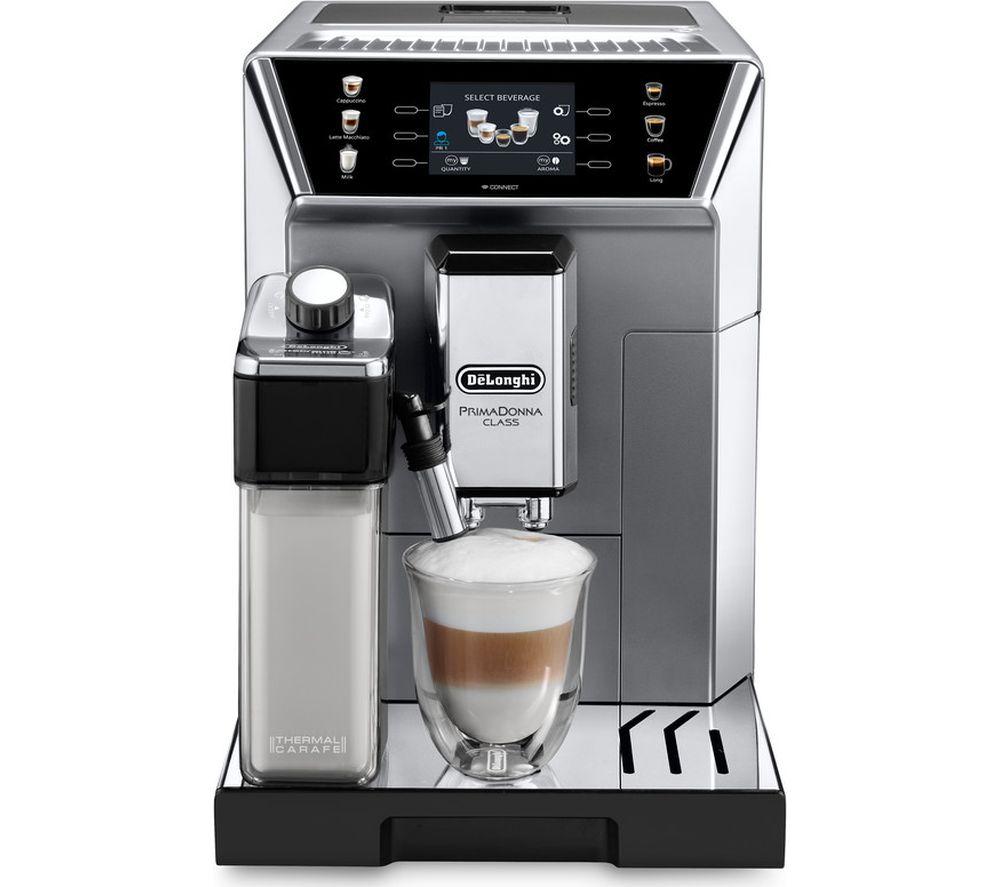 DELONGHI PrimaDonna Class ECAM 550.85.MS Smart Bean to Cup Coffee Machine - Silver, Silver