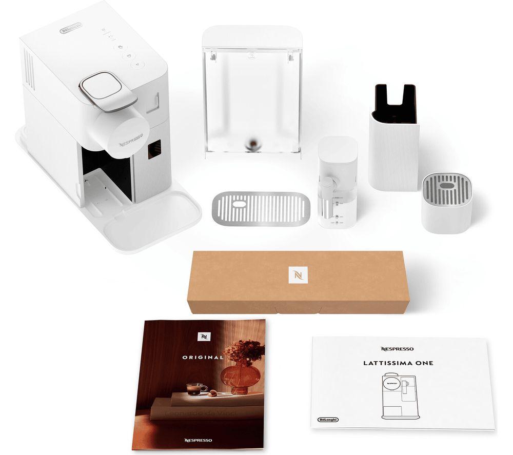 NESPRESSO by De'Longhi Lattissima One Pod EN510.W Coffee Machine - White image number 7 of 9