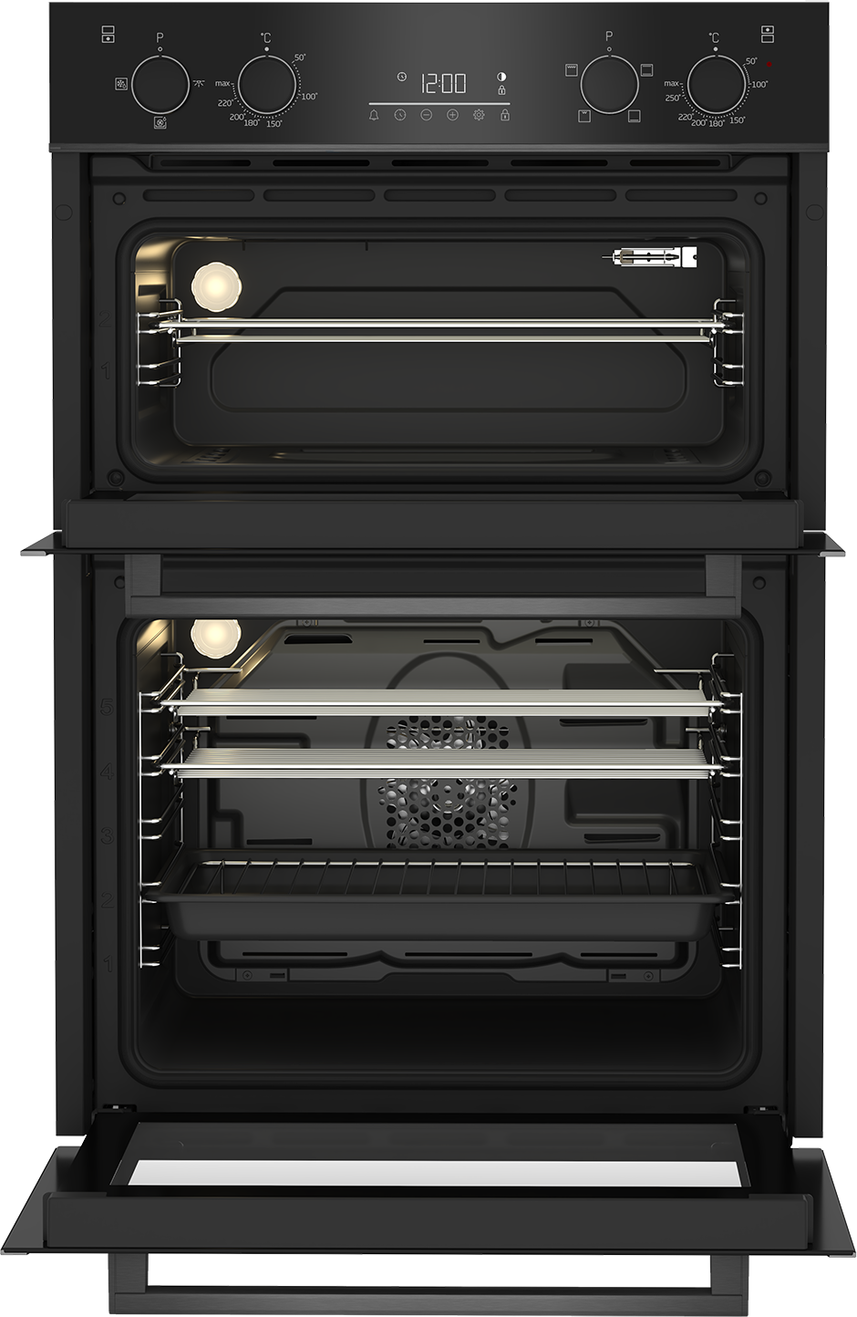 BEKO Pro RecycledNet BBXDF29300Z Electric Double Oven - Black Steel image number 4 of 13
