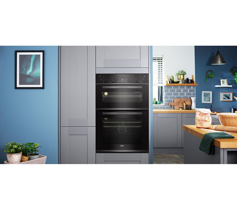BEKO Pro RecycledNet BBXDF29300Z Electric Double Oven - Black Steel image number 8 of 13