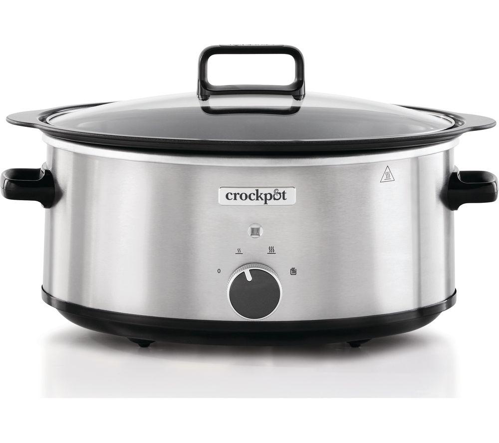 CROCK-POT Sizzle & Stew CSC086 Slow Cooker - Silver Stainless Steel