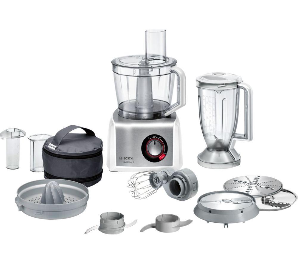 BOSCH MultiTalent8 MC812S734G Food Processor - Silver & White