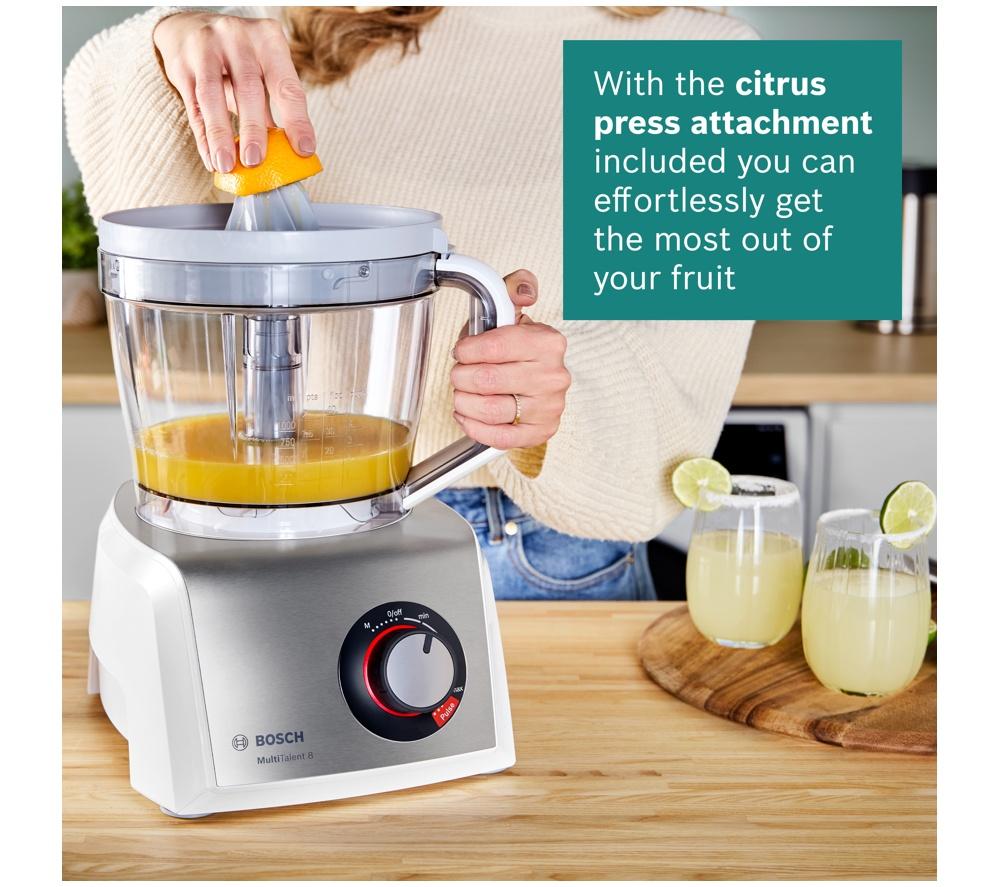 BOSCH MultiTalent8 MC812S734G Food Processor - Silver & White image number 10 of 12