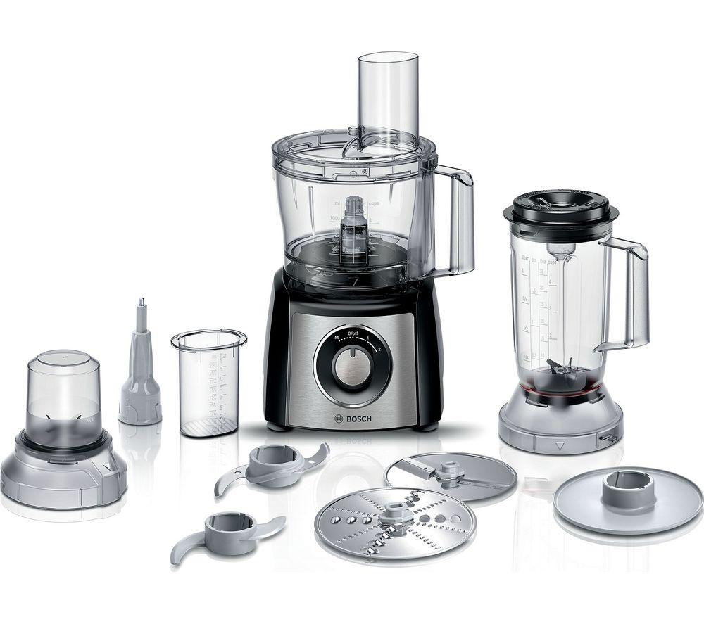 BOSCH MultiTalent3 MCM3501MGB Food Processor - Silver & Black