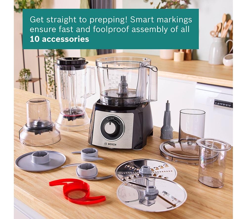 BOSCH MultiTalent3 MCM3501MGB Food Processor - Silver & Black image number 5 of 17