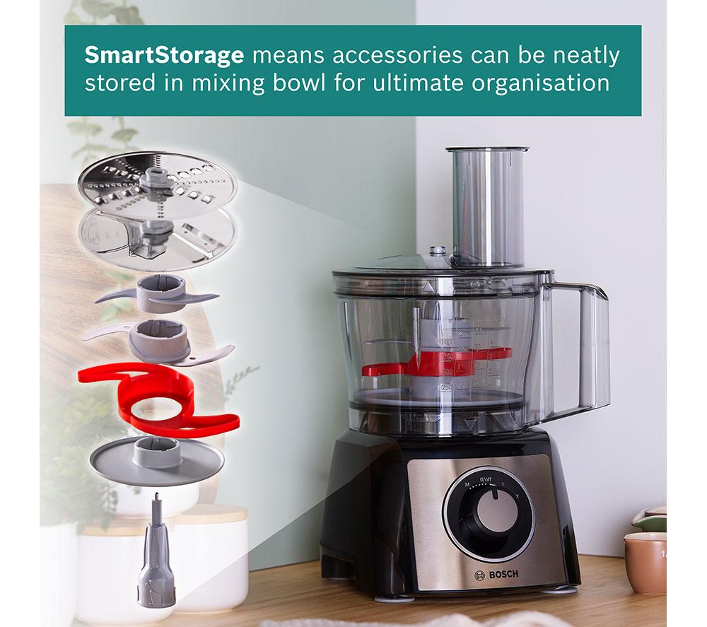 BOSCH MultiTalent3 MCM3501MGB Food Processor - Silver & Black image number 7 of 17
