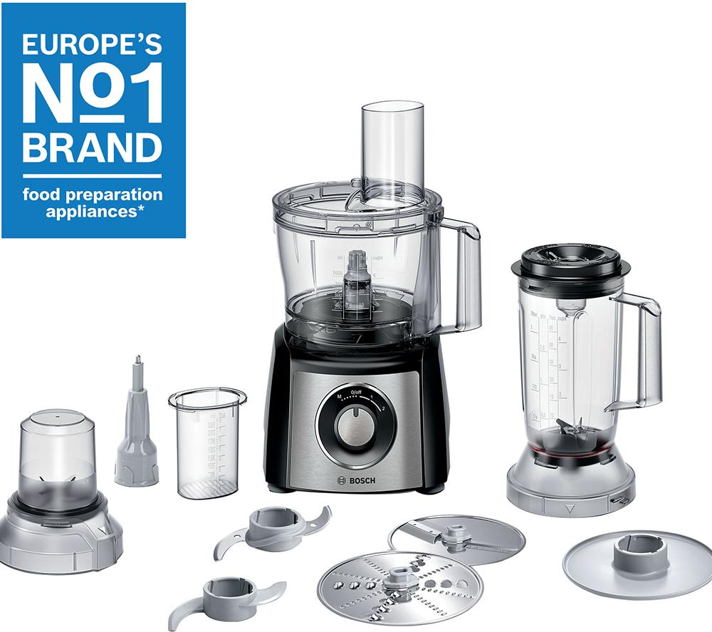 BOSCH MultiTalent3 MCM3501MGB Food Processor - Silver & Black image number 17 of 17