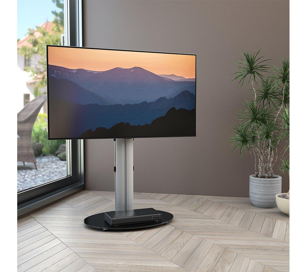 AVF Eno FSL590ENSB 600 mm TV Stand with Bracket for up to 55" TVs - Silver & Black image number 3 of 9