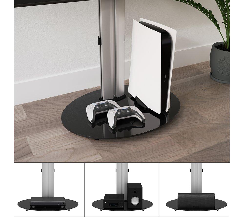 AVF Eno FSL590ENSB 600 mm TV Stand with Bracket for up to 55" TVs - Silver & Black image number 4 of 9