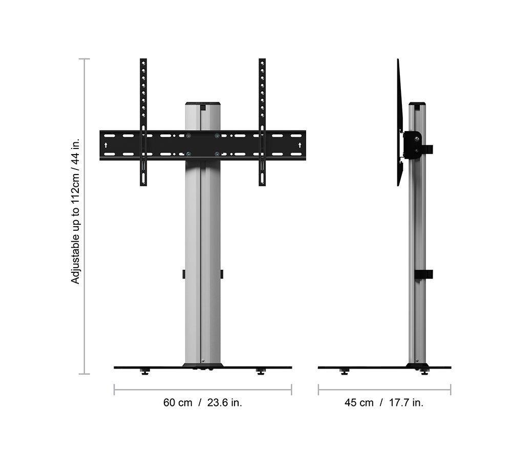 AVF Eno FSL590ENSB 600 mm TV Stand with Bracket for up to 55" TVs - Silver & Black image number 6 of 9