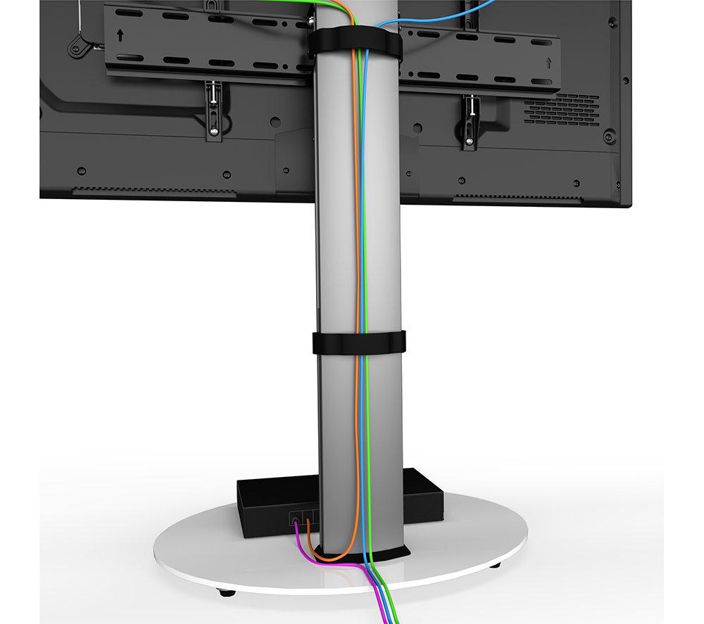 AVF Eno FSL590ENSW 600 mm TV Stand with Bracket for up to 55" TVs - Silver & White image number 5 of 9