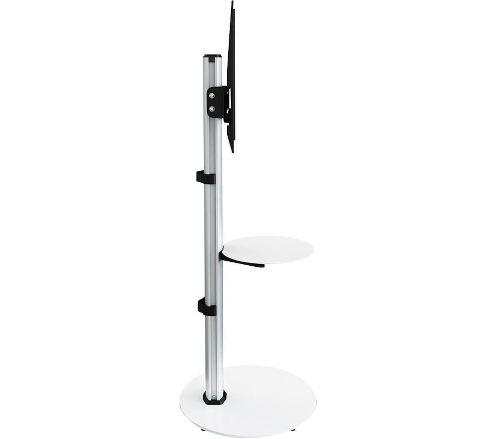 AVF Eno 600 mm TV Stand with Bracket for up to 55" TVs - Silver & White image number 7 of 9