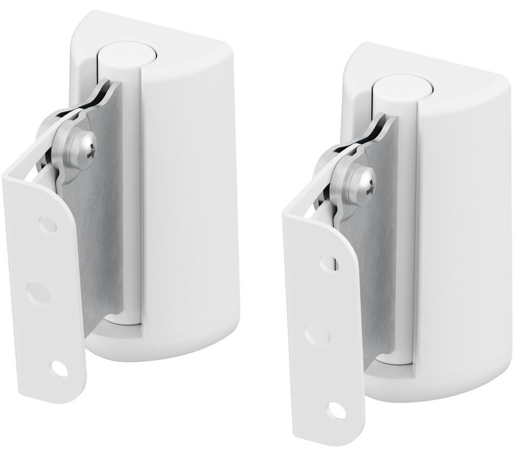 AVF AK55W Wall Mount Tilt & Swivel Speaker Bracket Pair - White, White