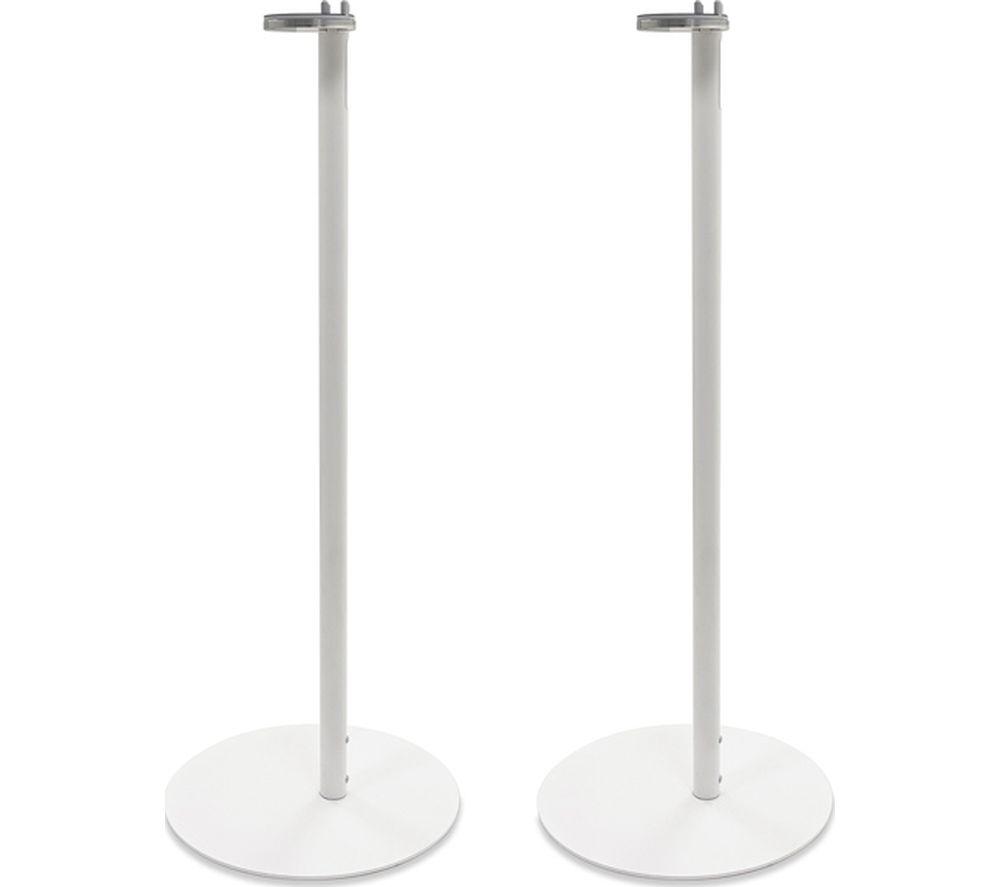 AVF Speaker Floor Stand Compatible with Sonos One, One SL and Play 1 (gen1), White, Pair - (AKVFSS1W2)