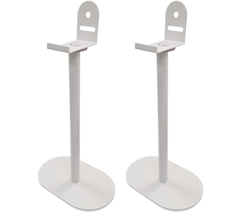 AVF Speaker Floor Stand Pair Compatible with Sonos 5 and Play 5 - Stand Mount Pair of Stands x 2 for Sonos 5 Speakers Gen 1, White