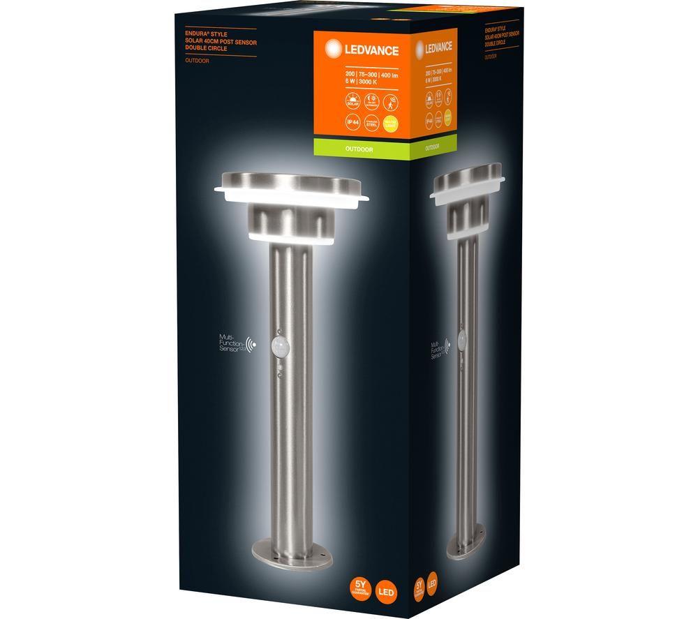 LEDVANCE Endura Style Solar LV392700 Outdoor LED Light - Stainless Steel image number 3 of 5
