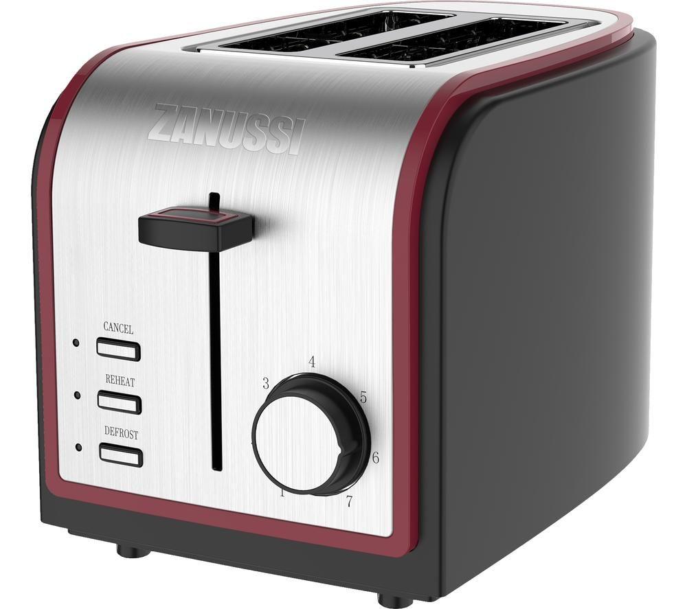 ZANUSSI ZST-6579-RD 2-Slice Toaster - Grey & Red
