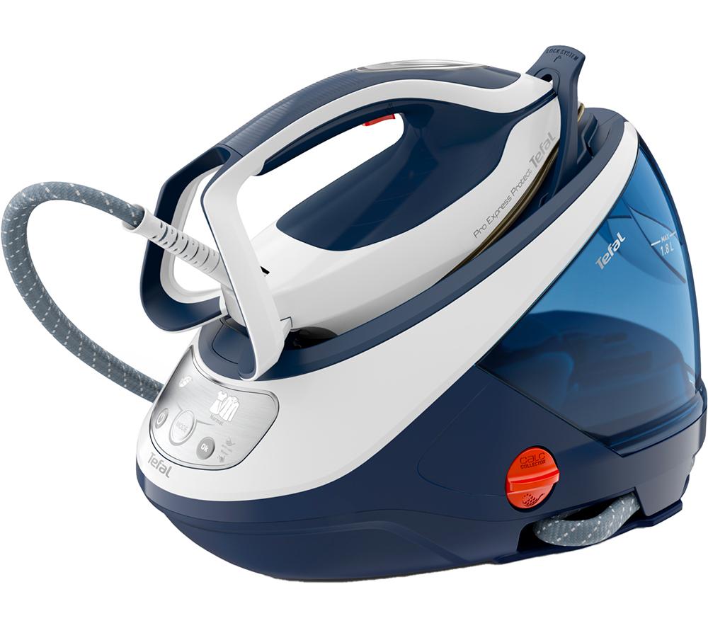 TEFAL Pro Express Protect GV9221G0 Steam Generator Iron - White & Blue