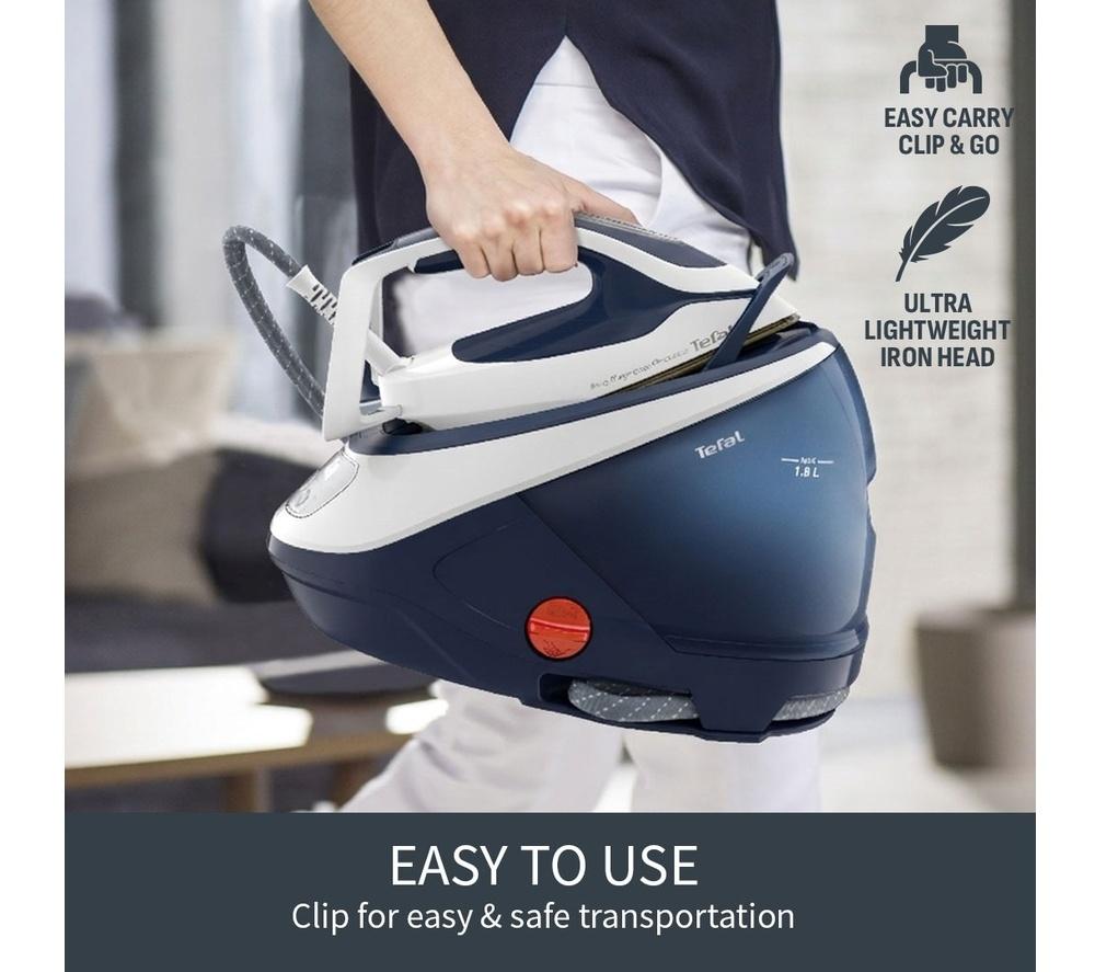 TEFAL Pro Express Protect GV9221G0 Steam Generator Iron - White & Blue image number 7 of 11